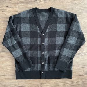 The Kooples Men’s Skull Cardigan Sweater Black Med